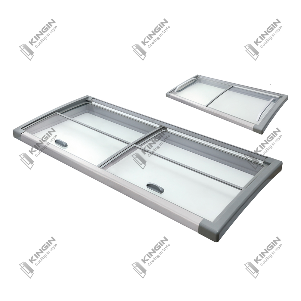 Sea Type Combined Cabinet Chest Freezer Glass Lids